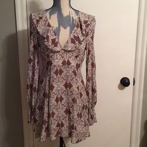 Free People Babydoll Floral Paisley Dress Size Small